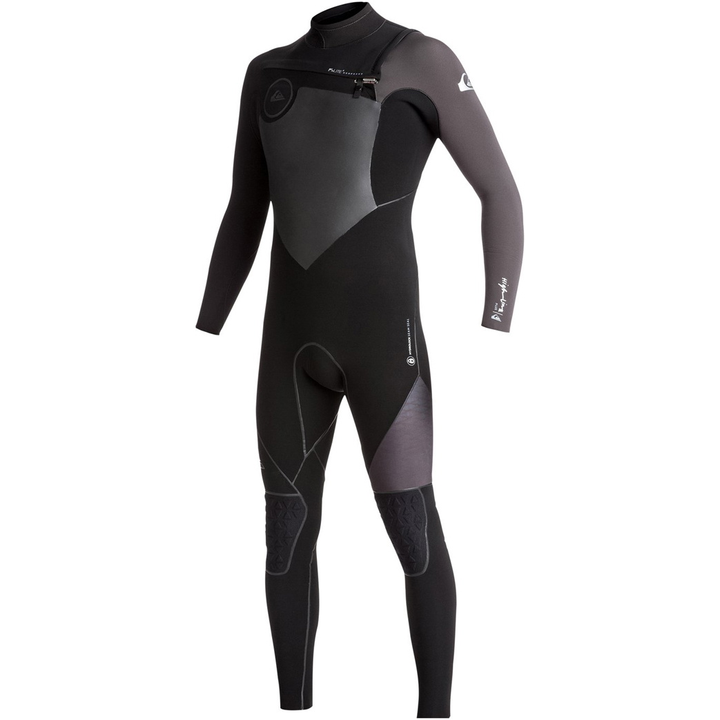 Quiksilver Highline Plus 4/3mm Chest Zip Hydrolock Wetsuit JET BLACK EQYW103047